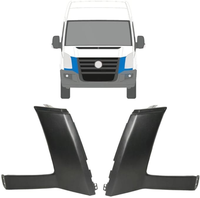 Sierlijst onder koplamp voor Volkswagen Crafter 2005-2011 / Links + Rechts / Set