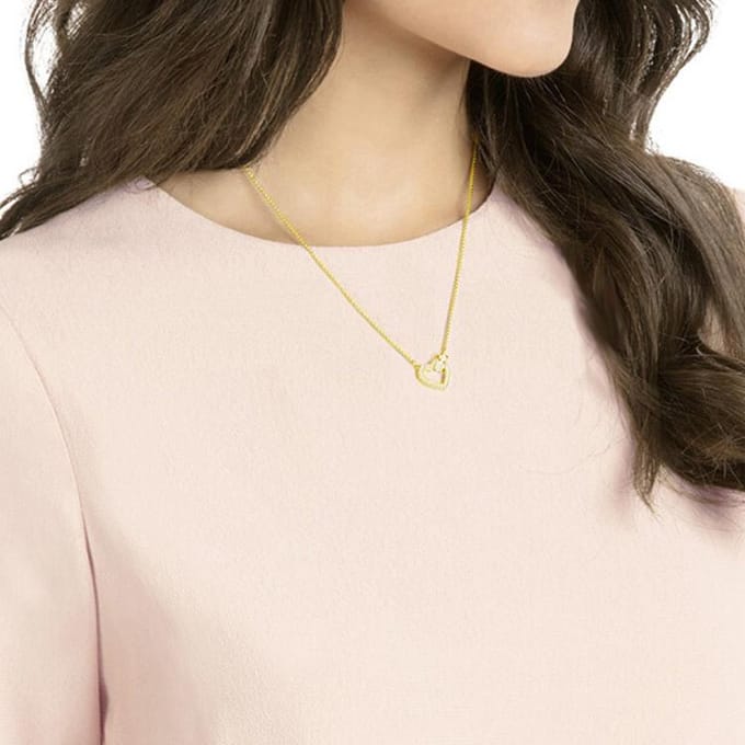 Swarovski Lovely Romantic Hart Ketting Damesketting Goud 5405576 Box (Random Color) beige