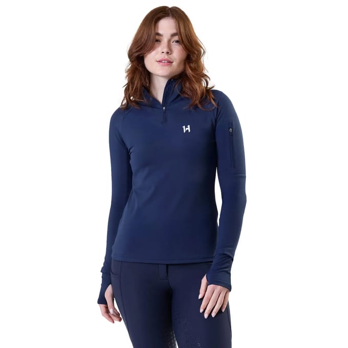 Ritssluiting paardrijdshirt voor dames Horseware Stride