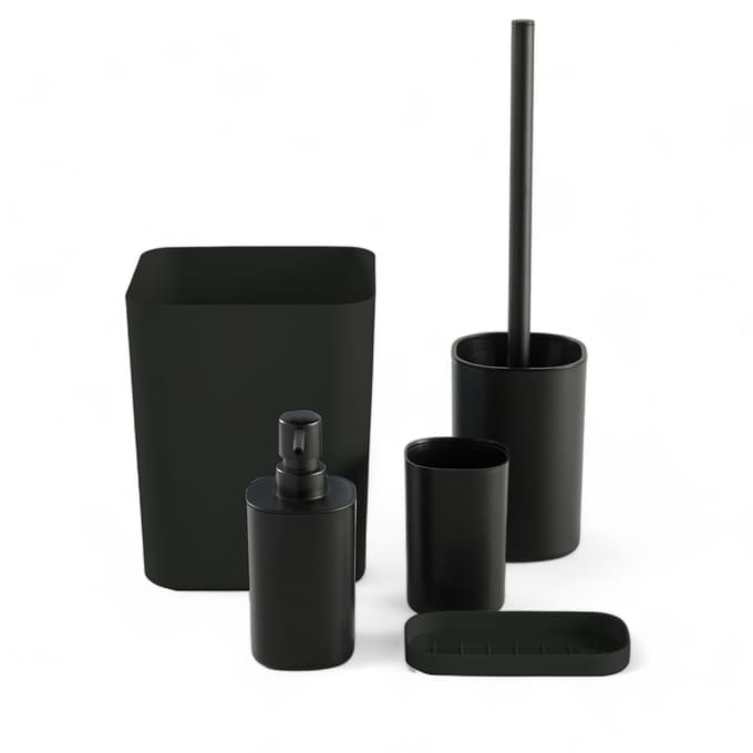 Set van 5 badkamer- en WC-accessoires UTILITY