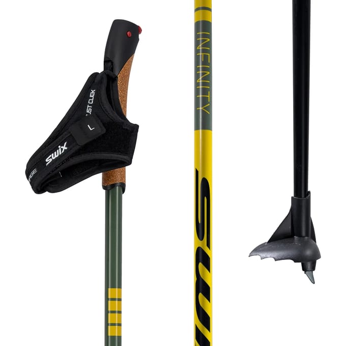 Swix Infinity Just Click Alu Stokken Goud 150 cm
