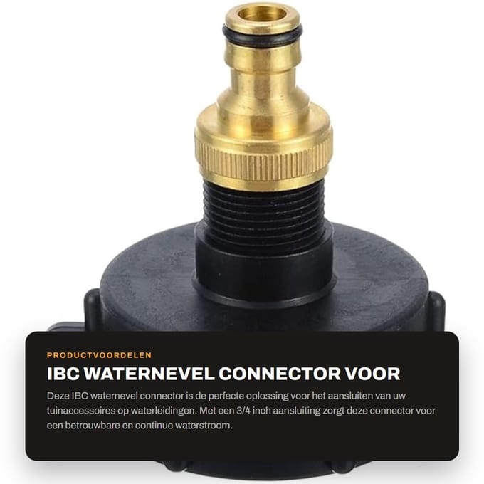 Dailygoods - IBC Waternevel Connector voor Tuinaccessoires