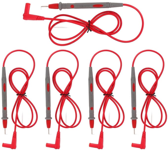 Testsonde Set - Meetkabels - Efficiënt Testen - Vernikkelde Sonde - 10A 1000V - Zwart Rood