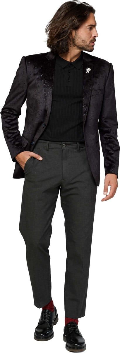 OppoSuits Deluxe Outer Space - Constellations  - Heren Blazer - Casual - Black - Maat EU 48