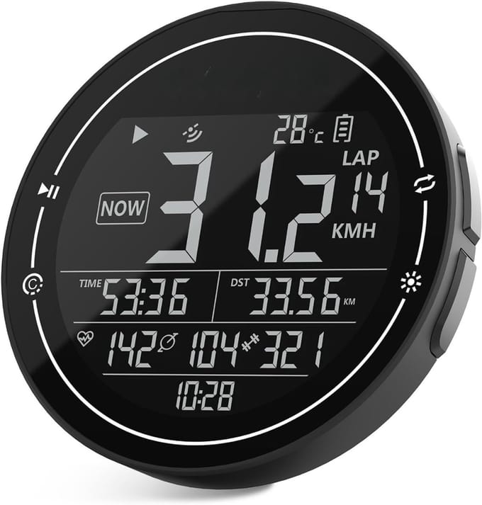 TIM® Kilometerteller Fiets - Kilometerteller - Zwart- 7cm x 7cm x 2cm ; 68 g