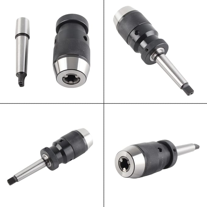 1-16mm Capaciteit 45# Staal Zelfaanspannend Sleutelloos Draaibank Boorkop met MT2-JT3 Conische Opname