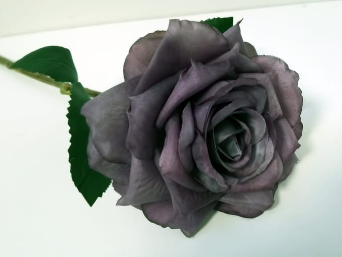 Roos - Decoratie - Bloemtak - Kunststof - Paars - 30cm - Pure
