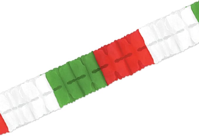 Feestelijke Bladslinger Rood Wit Groen voor Decoratie