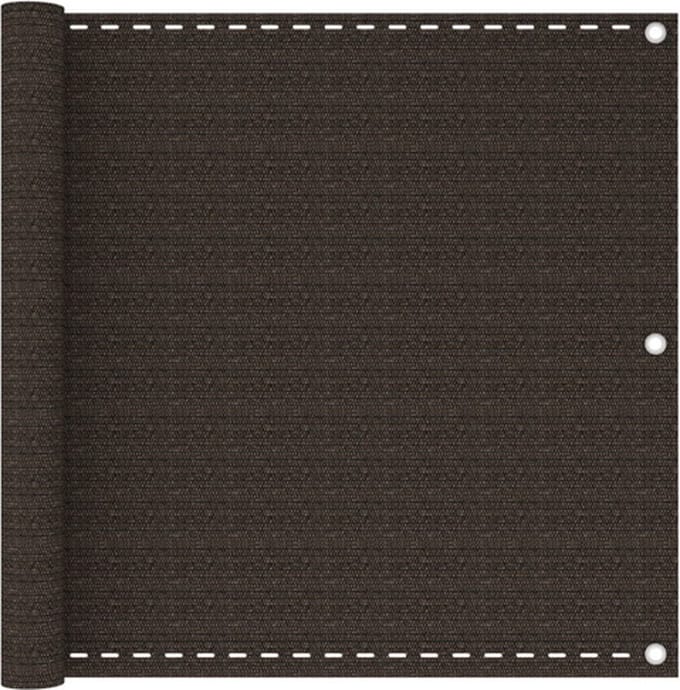 vidaXL - Balkonscherm - 90x600 - cm - HDPE - bruin