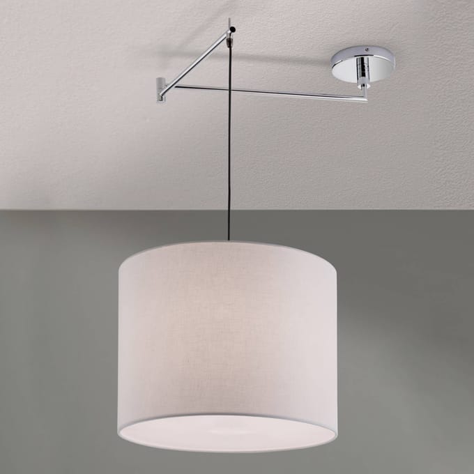 ORION Hanglamp Artak met witte, stoffen kap