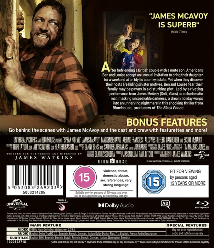 Speak No Evil [Blu-Ray]