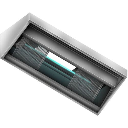 GGM Gastro Plasma Dunstabzugshaube - 2000mm - 95% Abluftreinigungseffizienz - mit Filter & Lampe Zilver