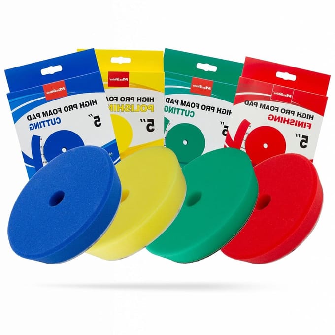 Universele Schuimpolijstpads - Kleurgecodeerde Pads - Auto Polijsten - Hittebestendig Ontwerp - 4-delige Set - Veelkleurig