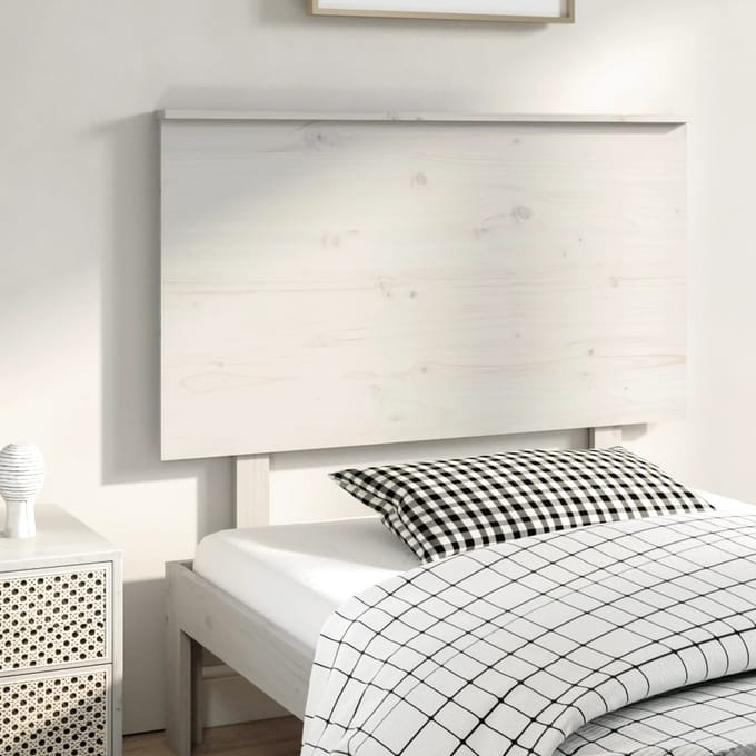 vidaXL - Hoofdbord - 94x6x82,5 - cm - massief - grenenhout - wit