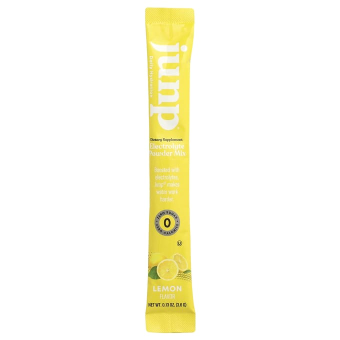 JUNP Hydratatie, Elektrolyten Poedermix, Citroen, 20 Stickverpakkingen, 3,6g (0,13 oz) Elk
