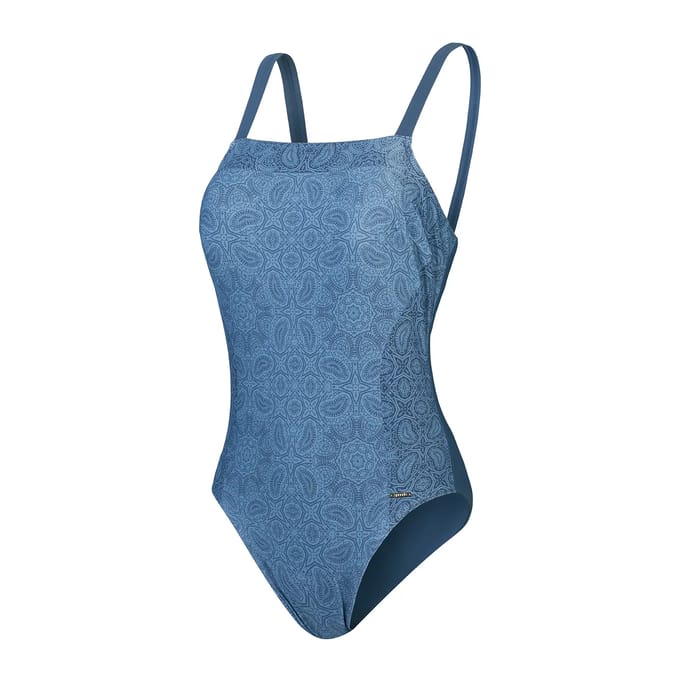 Dames zwempak uit 1 stuk Speedo Square Neck Print