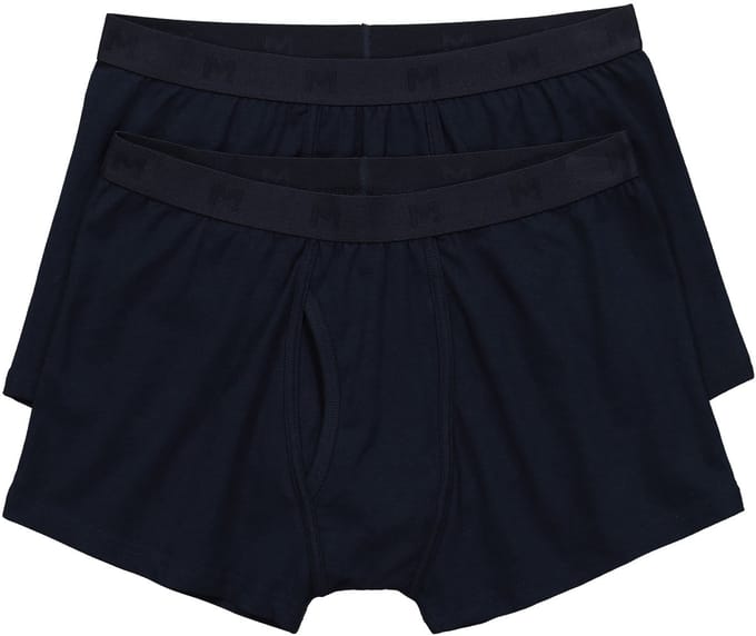 Men Plus - Heren - Heupbroek FLEXLASTIC® buikfit set van 2 onderbroek - Navy blauw - Maat 4XL