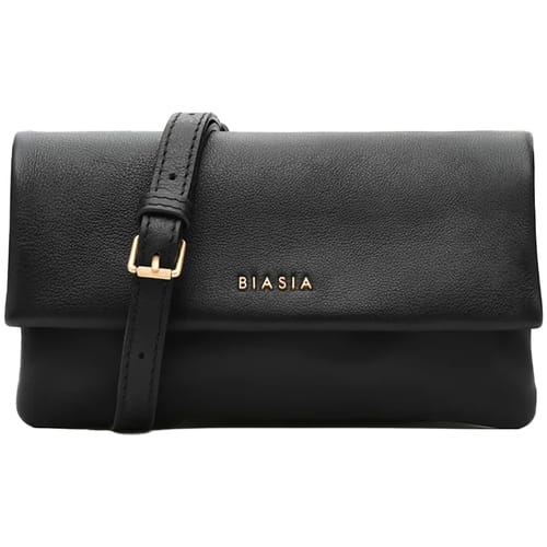 BIASIA Leren schoudertas Ranch Small Flap Bag Nero zwart