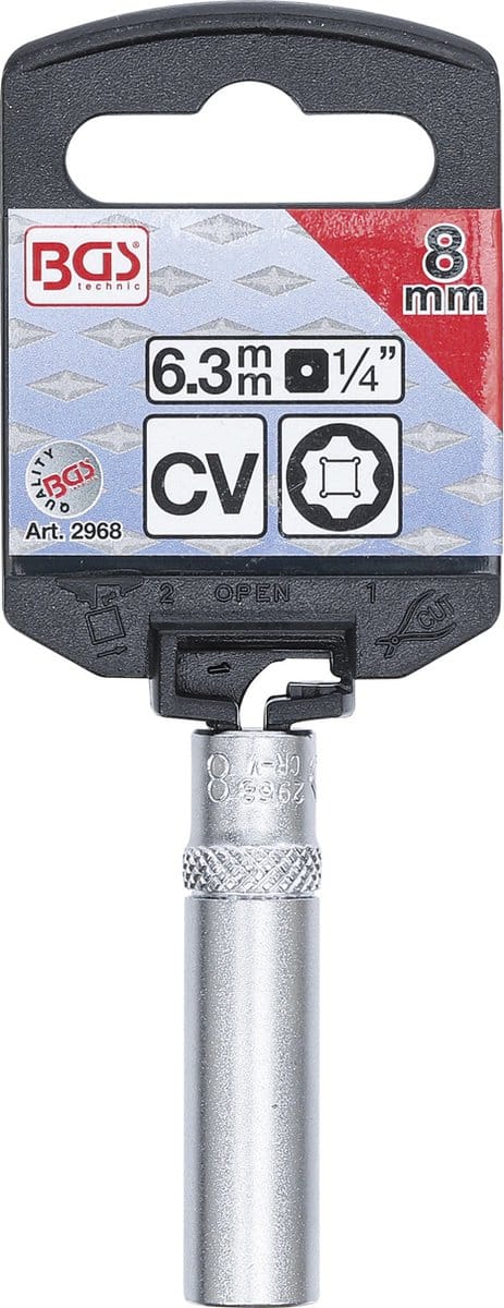 BGS Dopsleuteldop Super Lock, diep 1/4 8 mm