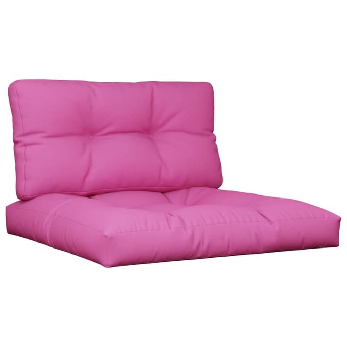 vidaXL - Palletkussens - 2 - st - stof - roze