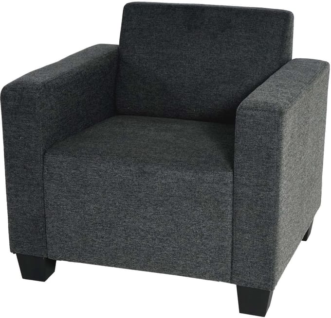 Loungestoel Lyon, stof/textiel ~ antracietgrijs