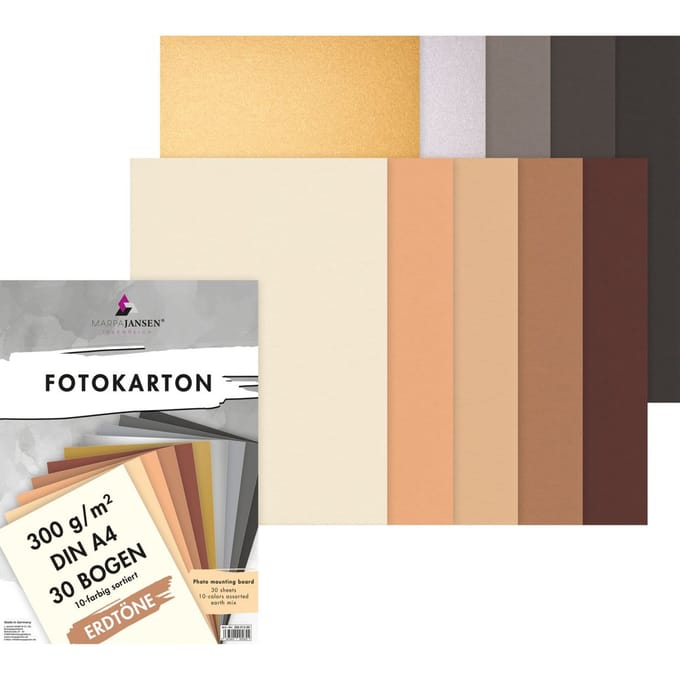 Fotokarton assortiment "Aardetinten"