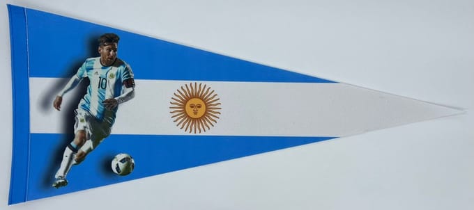 USArticlesEU - Messi Argentinië Maradona - Voetbal vlag - 31 x 72 cm
