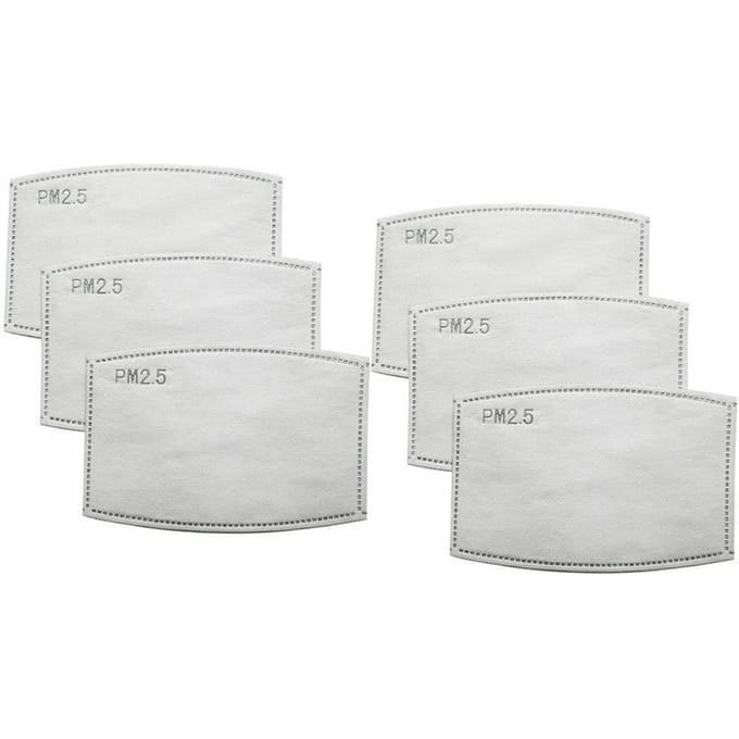 Set van 20 stuks Wegwerp Vervangingsfilter Actieve Kool Beschermende Gezichtsschild Filters white