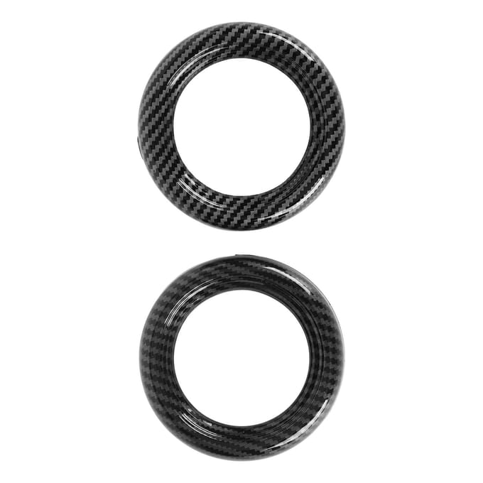 2PCS Garniture de Poignée de Porte Intérieure de Voiture Motif Carbone Toucher Confortable Surface Lisse Remplacement Pour black