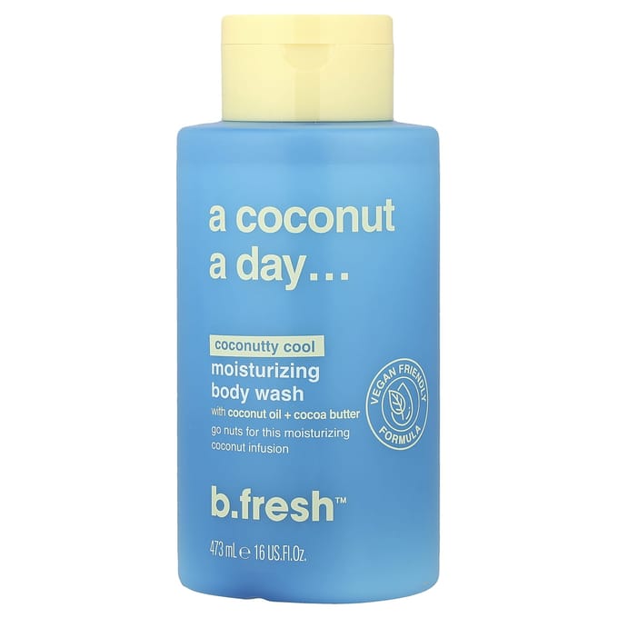 b.fresh, Een Kokosnoot Per Dag, Hydraterende Douchegel, Kokosnoot Koel, 473ml (16 fl oz) gray