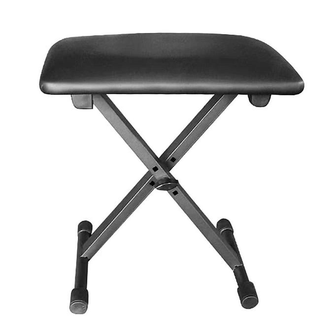 Banc de piano banc de clavier de style X hauteur réglable, siège de chaise de tabouret de clavier rembourré pour noir