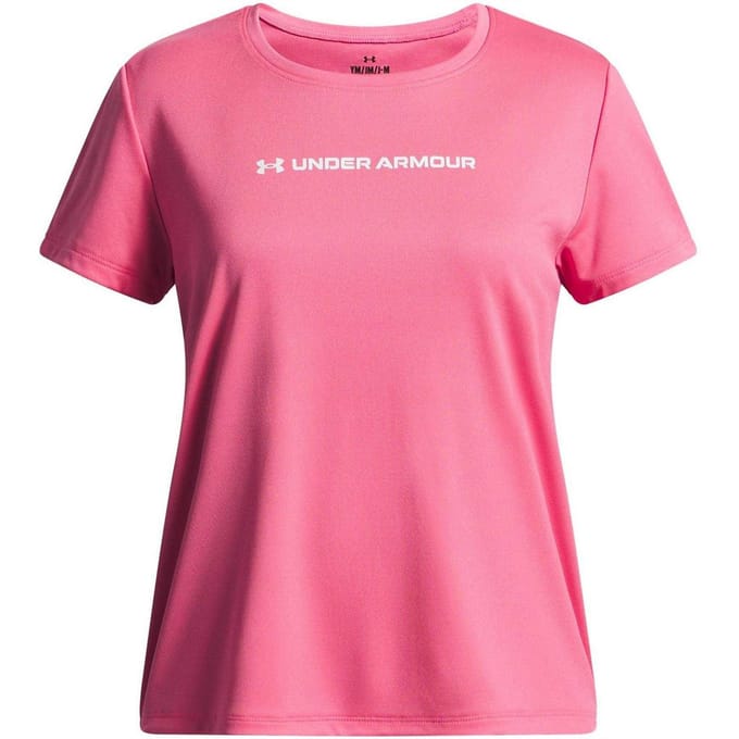 Under Armour Kinderen Tech Wordmark Performance T-Shirt (Roze)