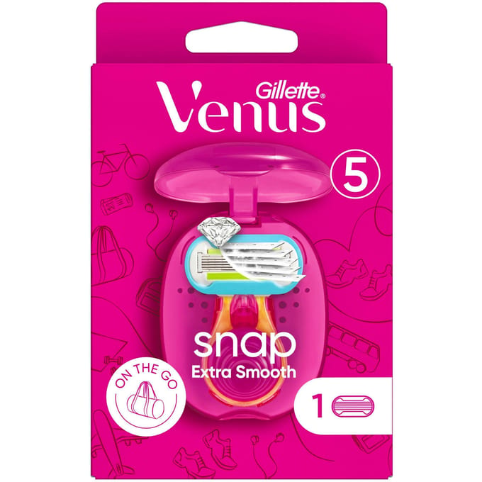 Gillette Venus Snap Smooth Extra - Voor Een Supergladde Scheerbeurt - 1 Mini-handvat - 1 Navulmesje
