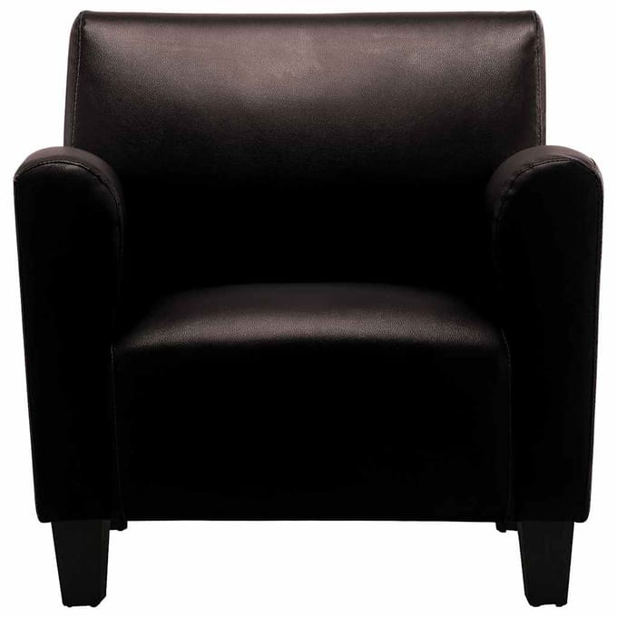 vidaXL Fauteuil kunstleer donkerbruin