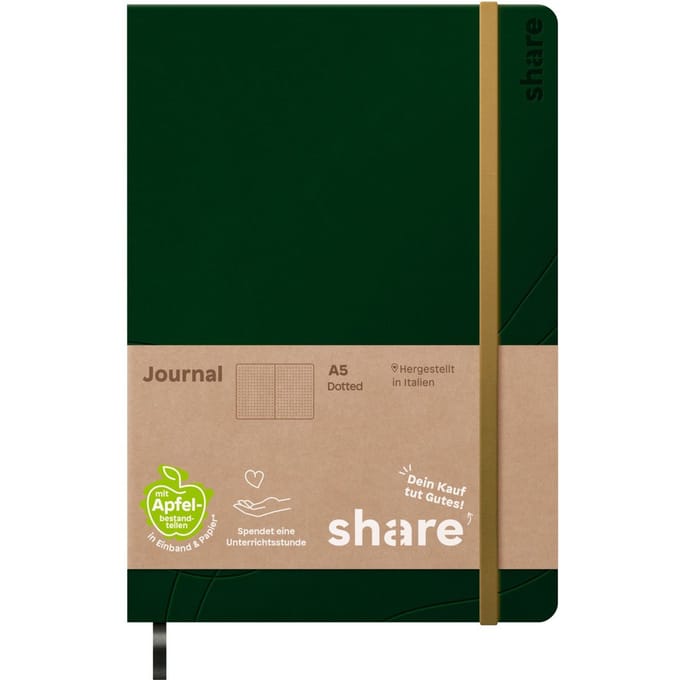 share Notitieboek A5, punt geruit - Groen