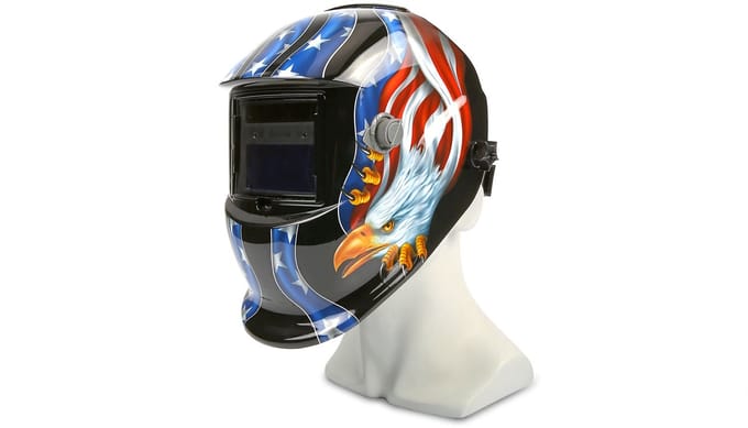 HBM Automatische Lashelm Model 9 - USA Adelaar Zwart