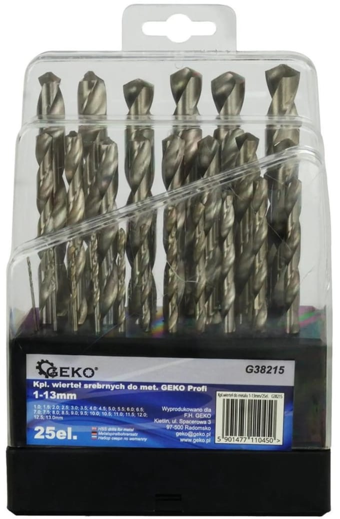 GEKO HSS metaalborenset - 25 stuks - 1-13 mm - Precisie en duurzaamheid