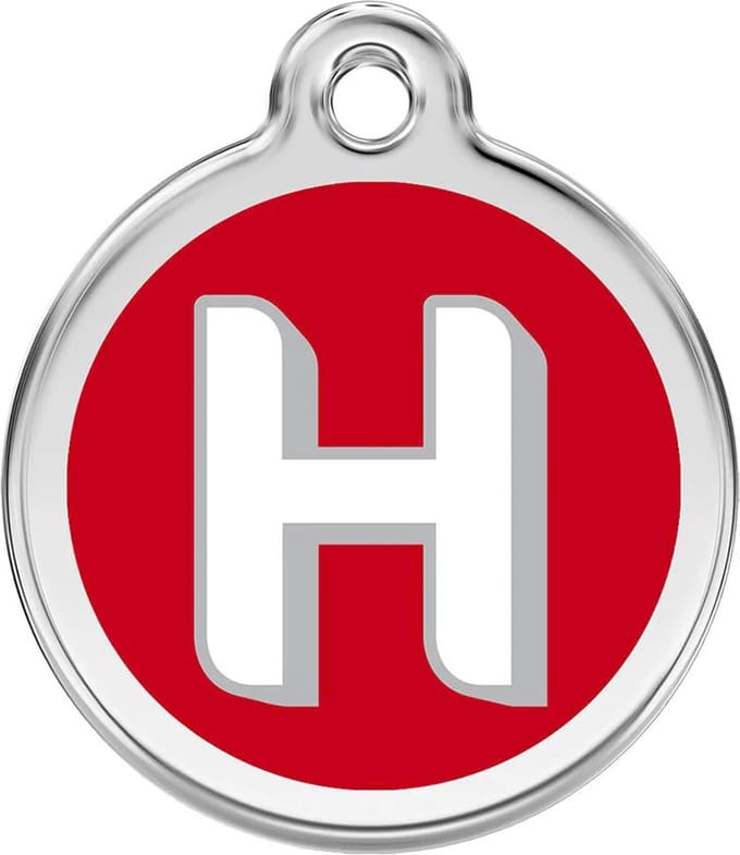 Red Dingo Hondenpenning 20 mm letter H