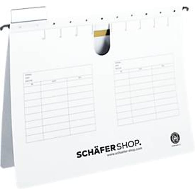 Schäfer Shop Select  hangsnelhechters, voor formaten tot A4, hechtstrook bovenaan, wit