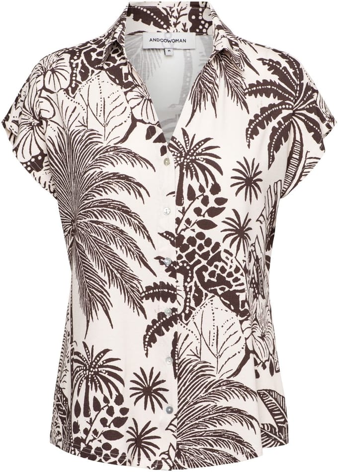&Co Woman &co women blouse valetta choco duo chocolate