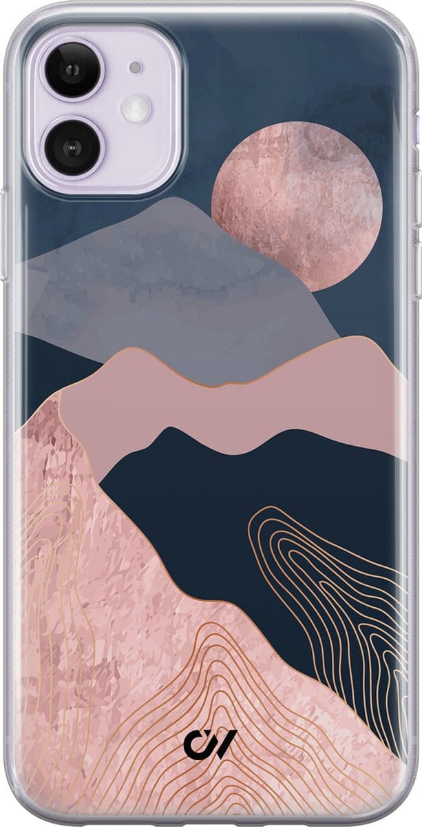 Hoesje geschikt voor Apple iPhone 11 - Landscape Rosegold - - Roze - Apple - Casevibes