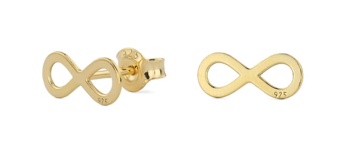ARLIZI 2464 Oorbellen infinity oorstekers - verguld