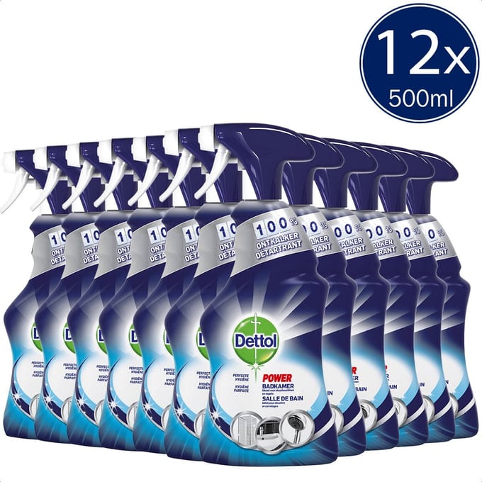 Dettol - Allesreiniger - Spray Power & Fresh - Badkamer - 500ml x12