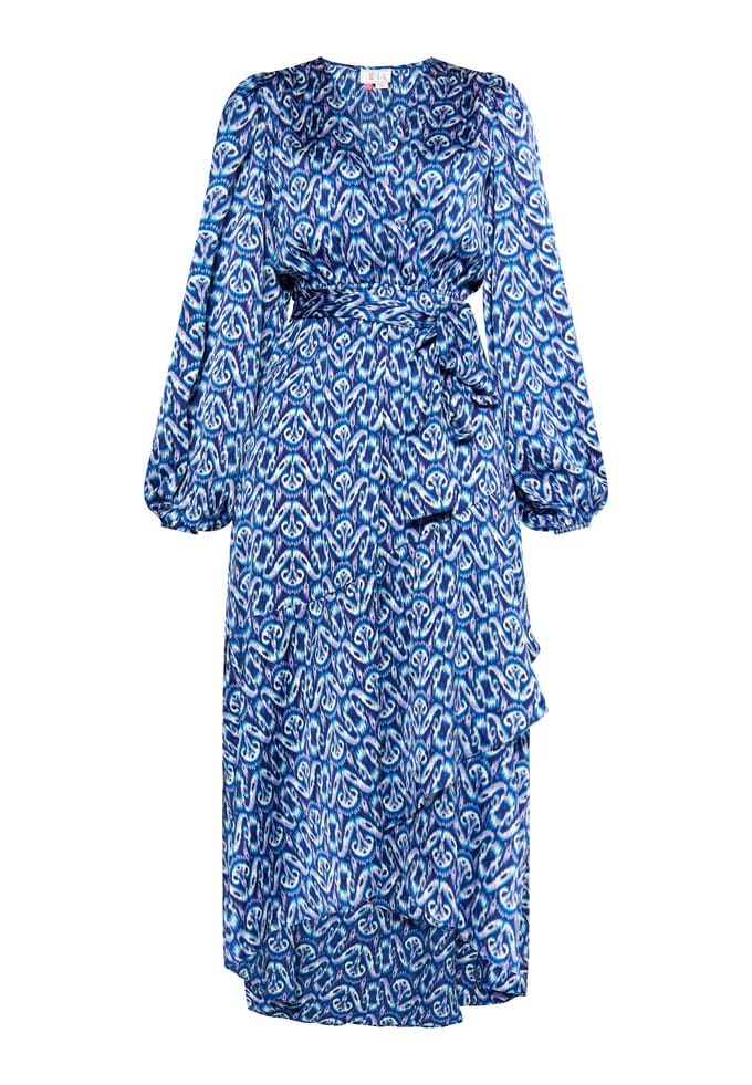 IZIA Maxi jurk Dames Blauw Veelkleurig