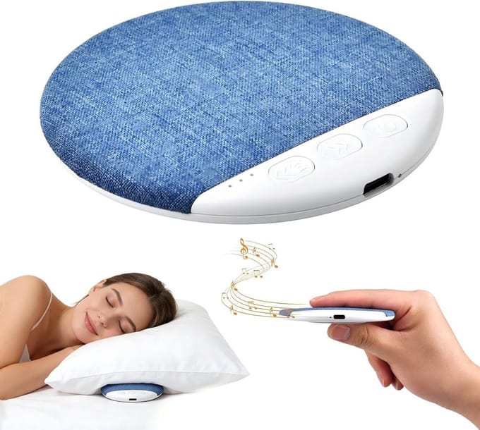 Kussenluidspreker Bluetooth - Slaap Luidspreker Hoesluidspreker - Beter Slapen - Ultradun Ontwerp - 10 x 10 x 30 millimeter - Blauw