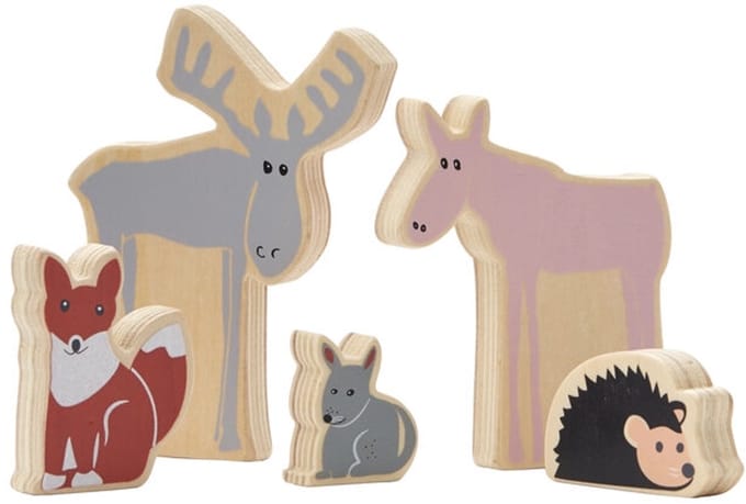 Kid's concept set 5 houten diertjes Edvin