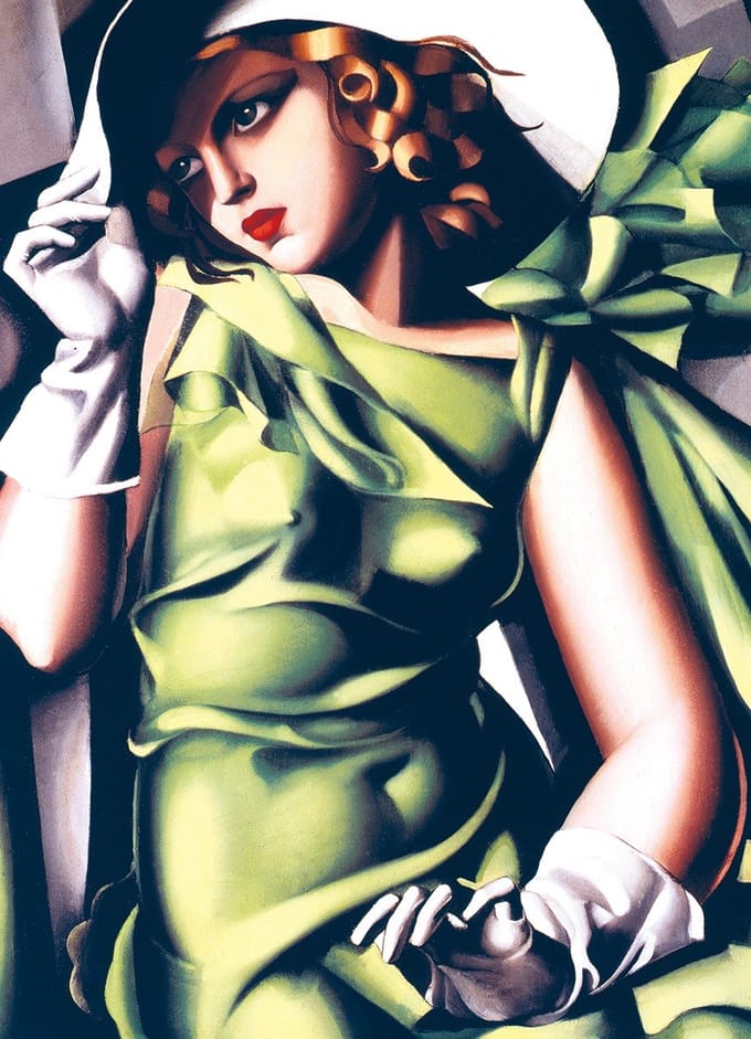 Eurographics puzzel Tamara De Lempicka Junges Mädchen in grün - 1000 stukjes.