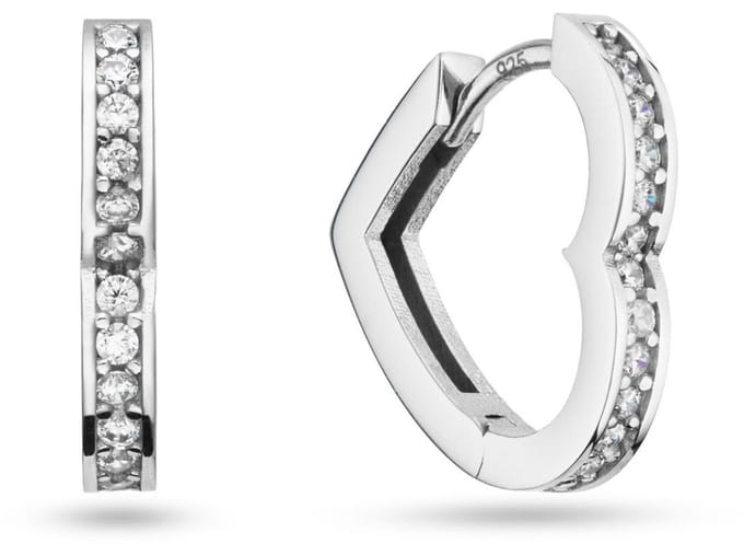 Klapoorringen Hart CZ S 925RD