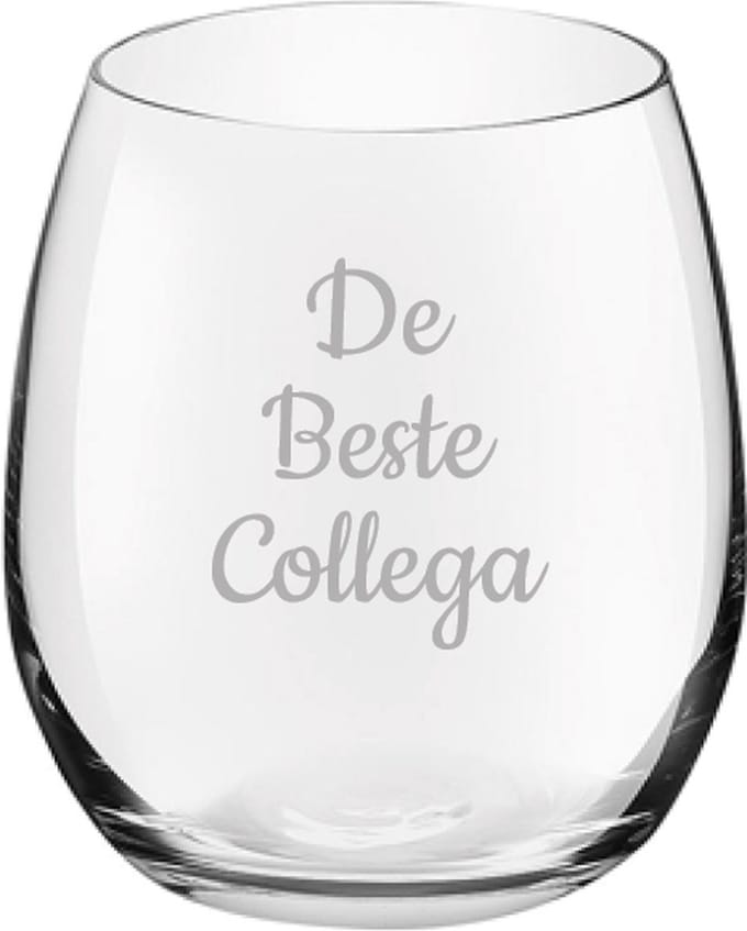 Gegraveerde Drinkglas 39cl De Beste Collega