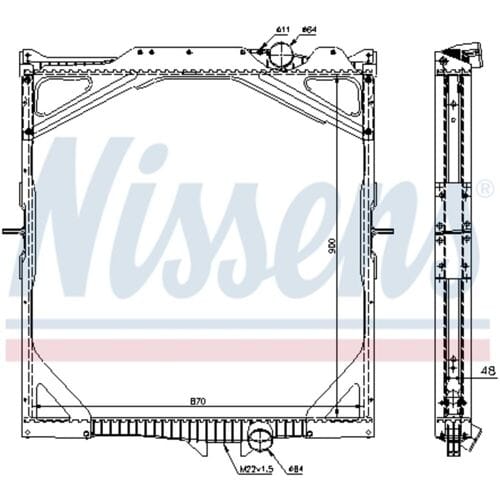 Radiator, motorkoeling NISSENS 65462A
